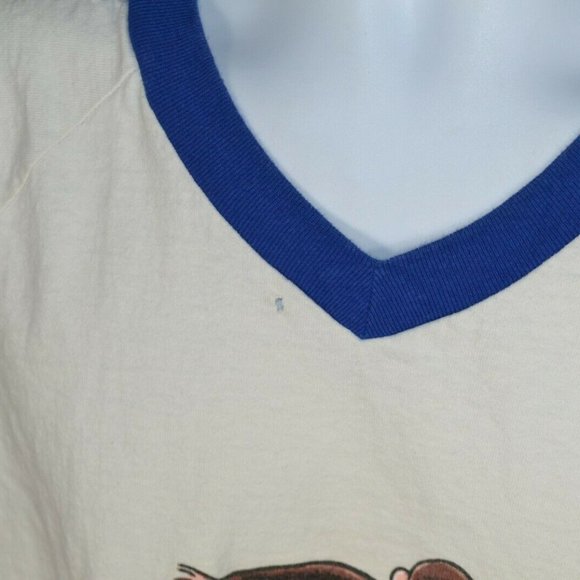 Vtg Curious George Cartoon Soccer T-Shirt - Picture 4 of 7